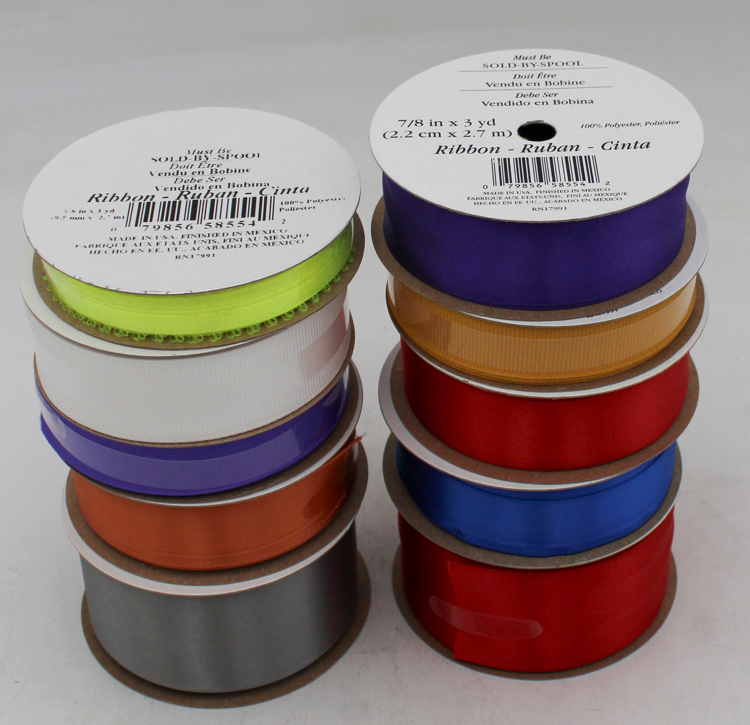 CRAFT FALL RIBBON ASST COLORS & SIZES