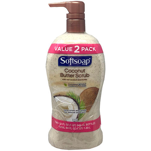 S/S BODYWSH SCRUB 32oz/2PK-COCNT/NI