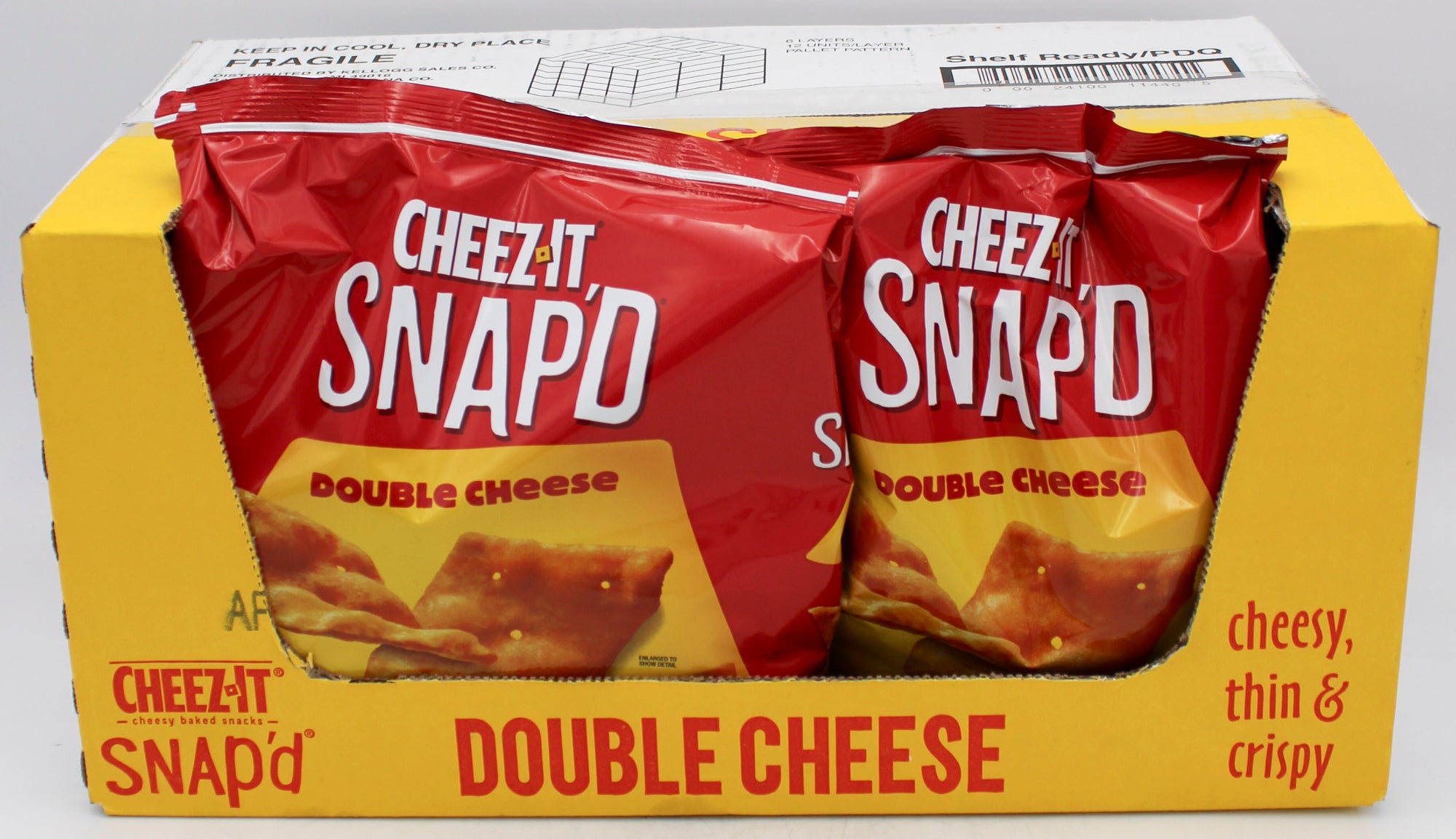 CHEEZ-IT SNAP'D DOUBLE CHEESE CRACKER 7.5 Oz   BB 4/14/26