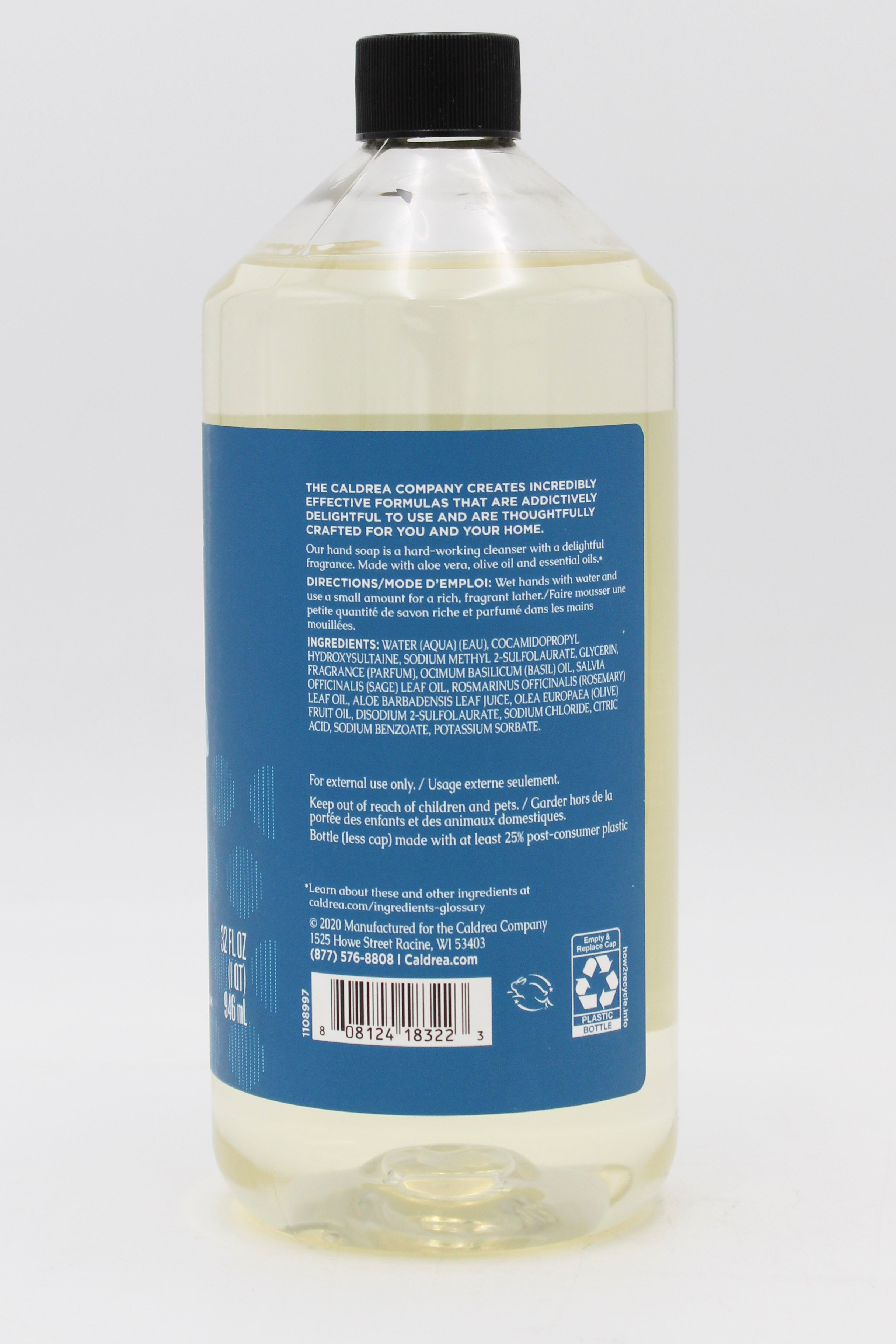 CALDREA HAND SOAP REFILL BASIL BLUE SAGE 32oz