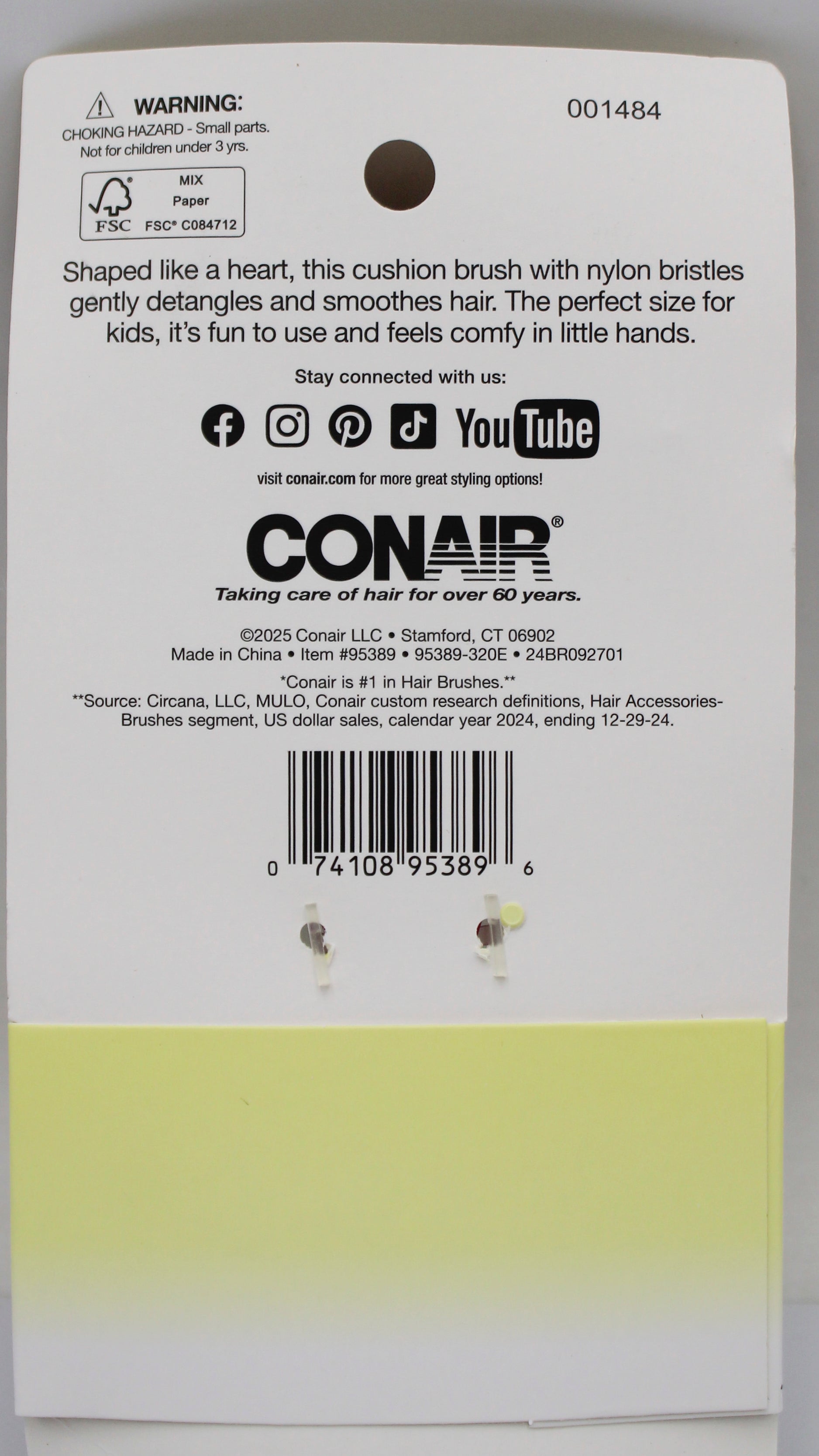 CONAIR HEART SHAPED BRUSH NI