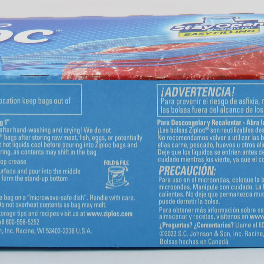 SP ZIPLOC BAG FREEZR 28CT GALLON