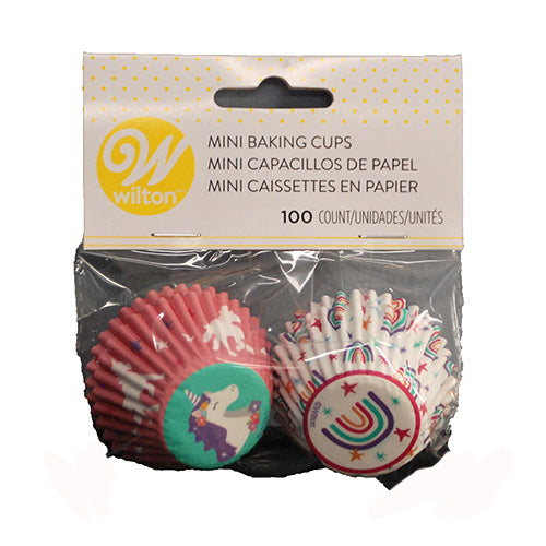 WILTON BAKING CUP UNICORN MINI 100CT