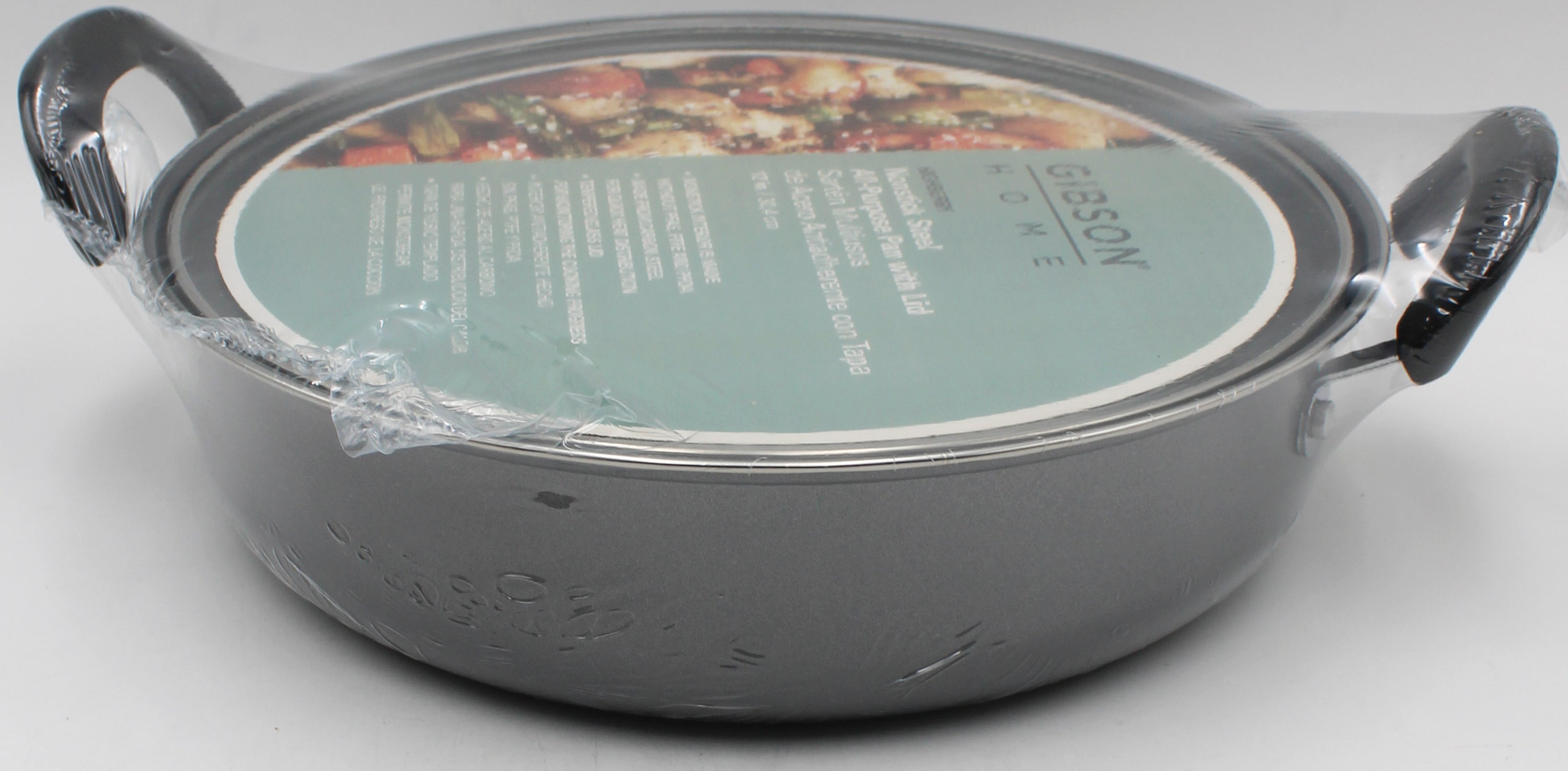 12IN ALL PURPOSE PAN W/ LID NS STEEL .7MM - CHARCOAL NI