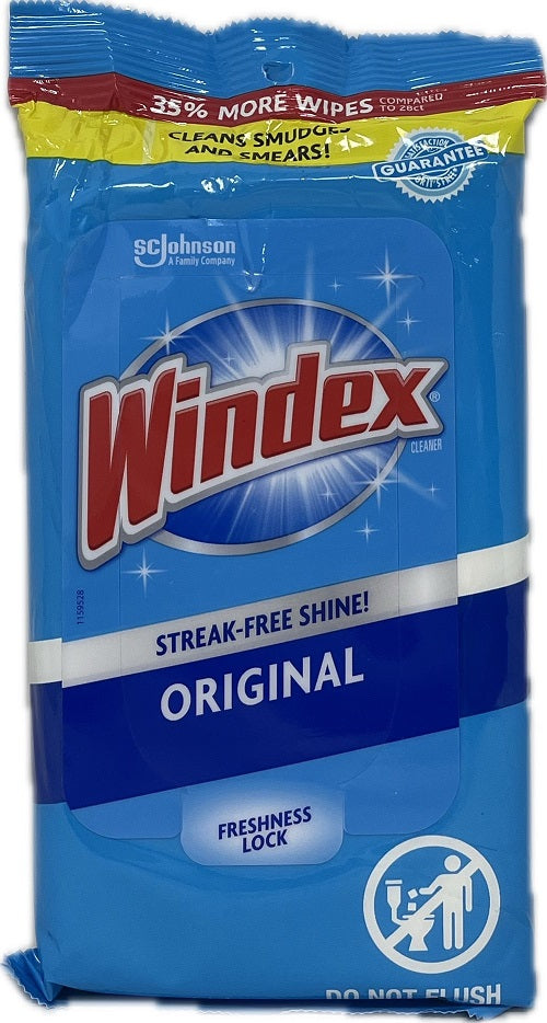 SP WINDEX ORIGINAL GLASS CLEANER WIPES 38ct.