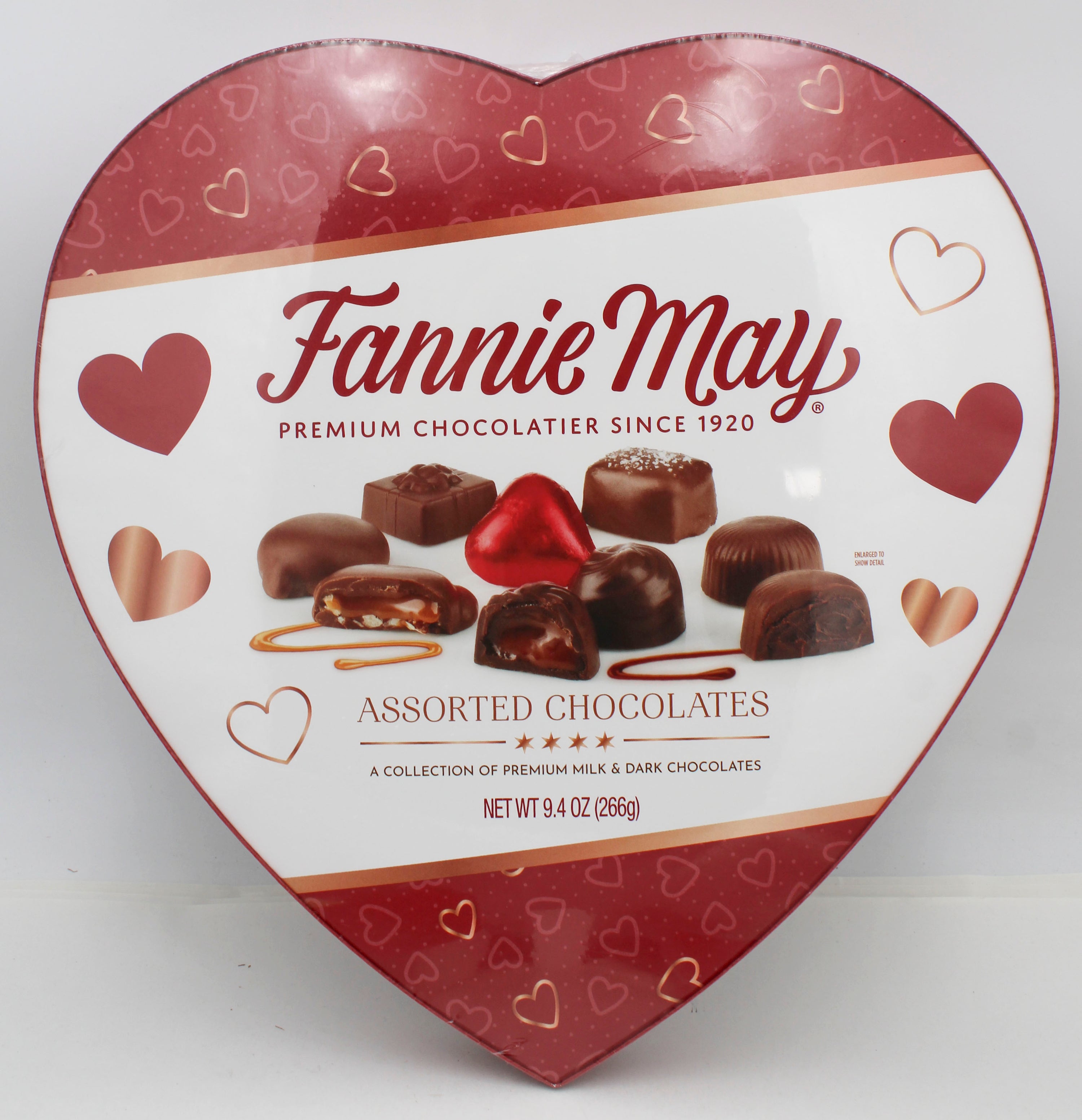 FANNIE MAY ASSORTED CHOCOLATES HEART BOX 9.4 Oz BB 4/22/27