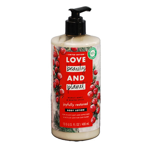 LOVE BEAUTY & PLANET BODY LOTION 13.5OZ-NORDIC BERRY&WINTER SPICES