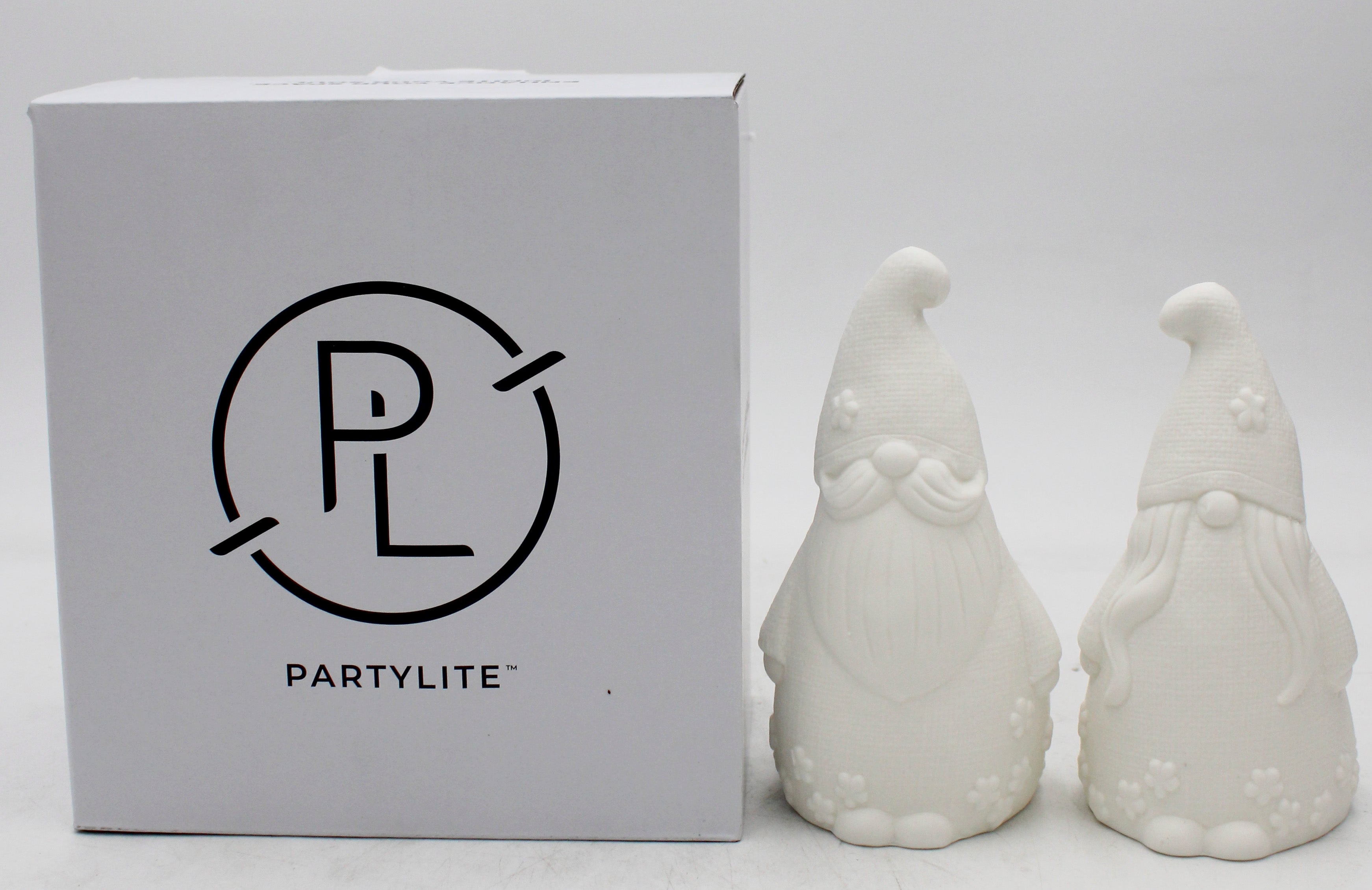 PARTYLITE GNOME 'N GARDEN TEALIGHT HOLDER PAIR 6"