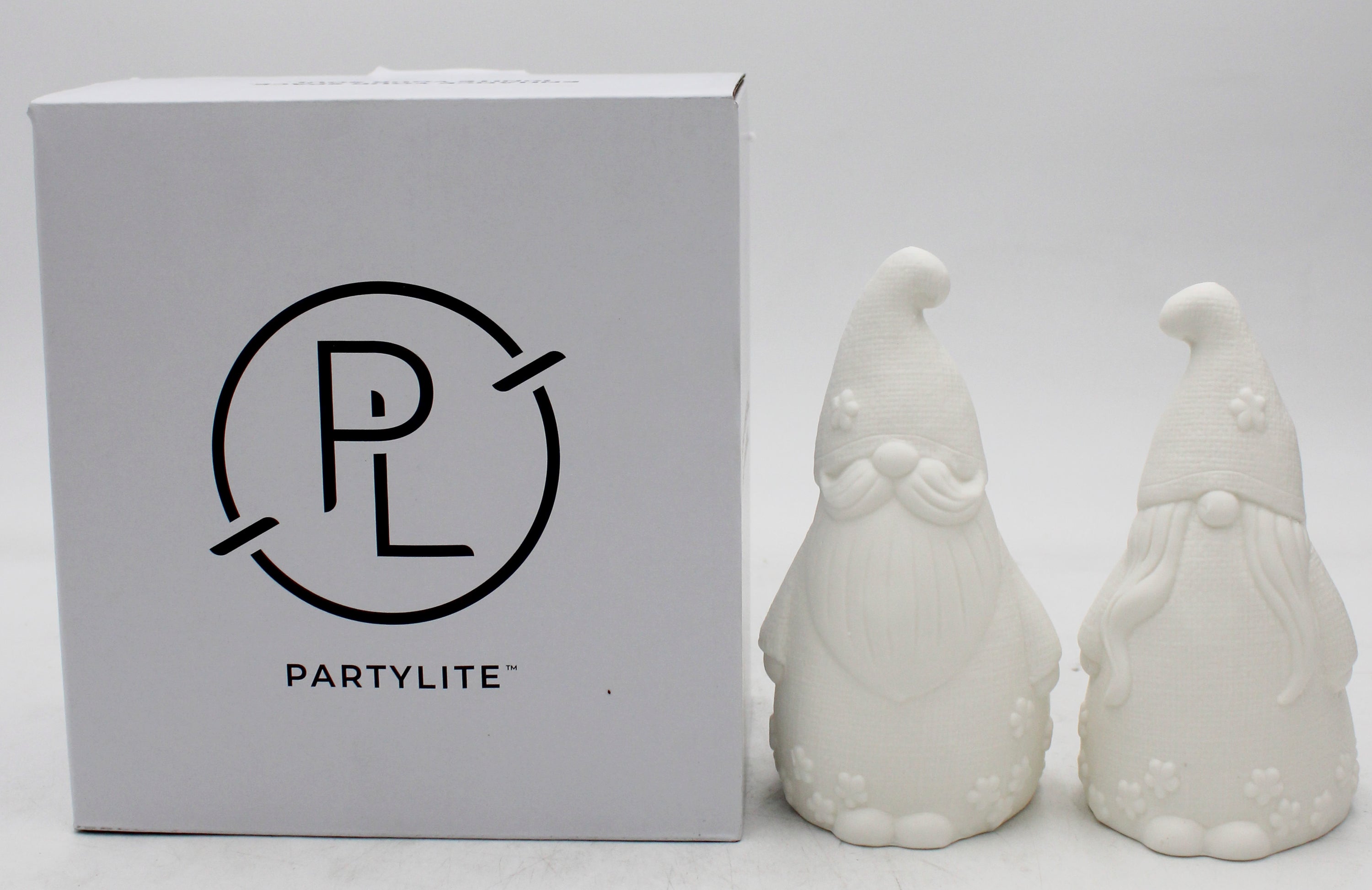 PARTYLITE GNOME 'N GARDEN TEALIGHT HOLDER PAIR 6"