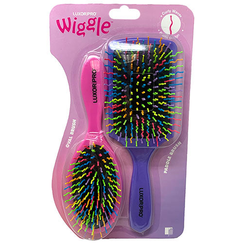 LUXOR PRO PADDLE/OVAL BRUSH 2CT-NI