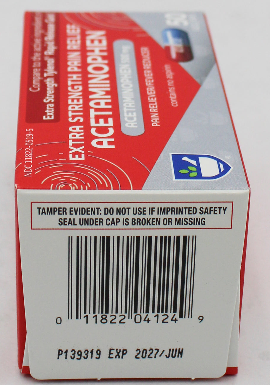 RITE AID PAIN RELIEF ACETAMINOPHEN EXTRA STRENGTH QUICK RELEASE GELCAPS 50ct EXP 6/15/2027 COMPARES TO Tylenol