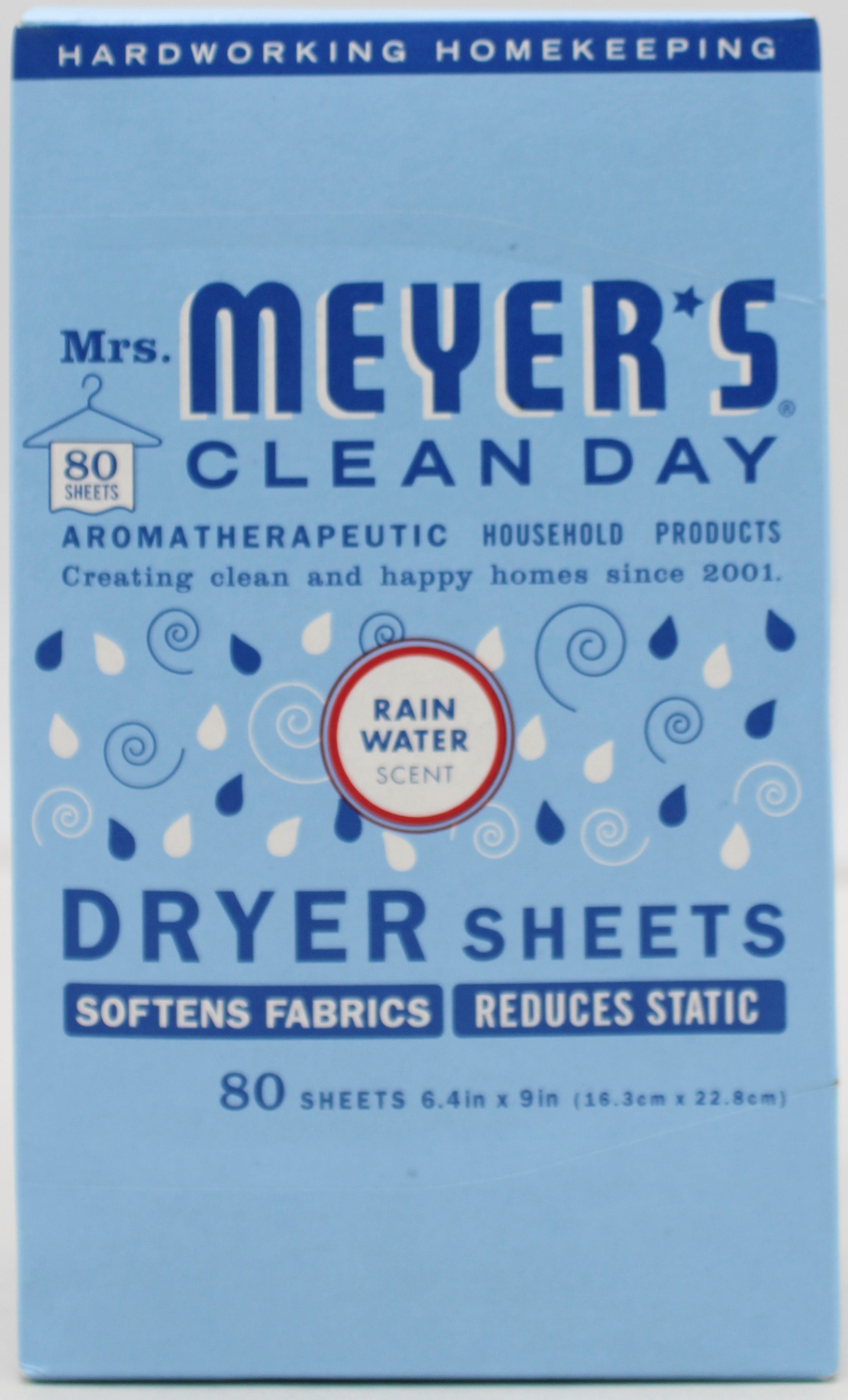 Mrs. Meyer's Dryer Sheets Rain Water Scent 80ct Wholesale