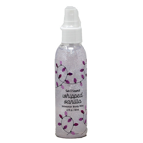 SWEET & SHIMMER 4.1OZ GLITTER BODY MIST WHIP VANILLA(PP4.99)
