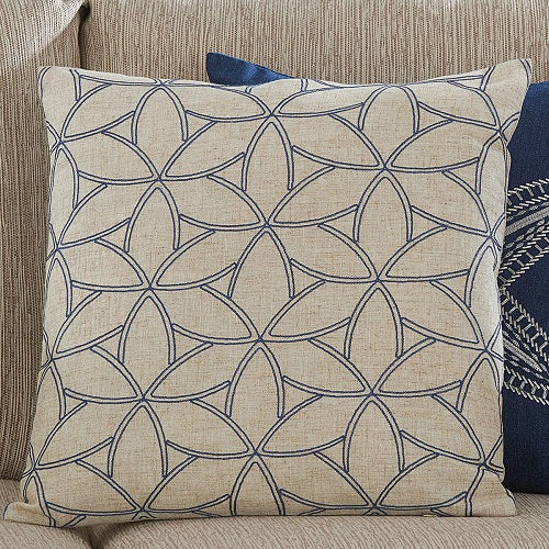 SHOREWOOD EMBROIDERED 18" PILLOW COVER