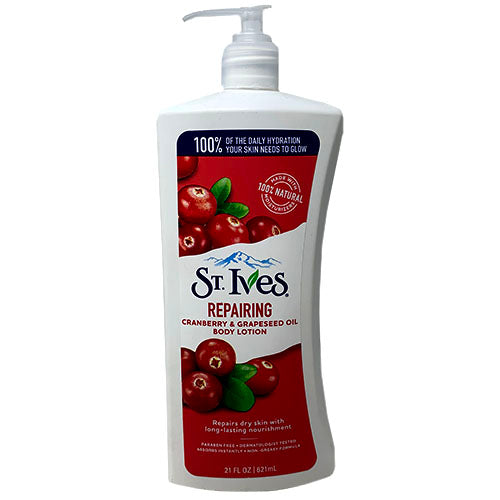 ST.IVES LOTN 21oz-CRANBRRY/GRPESEED