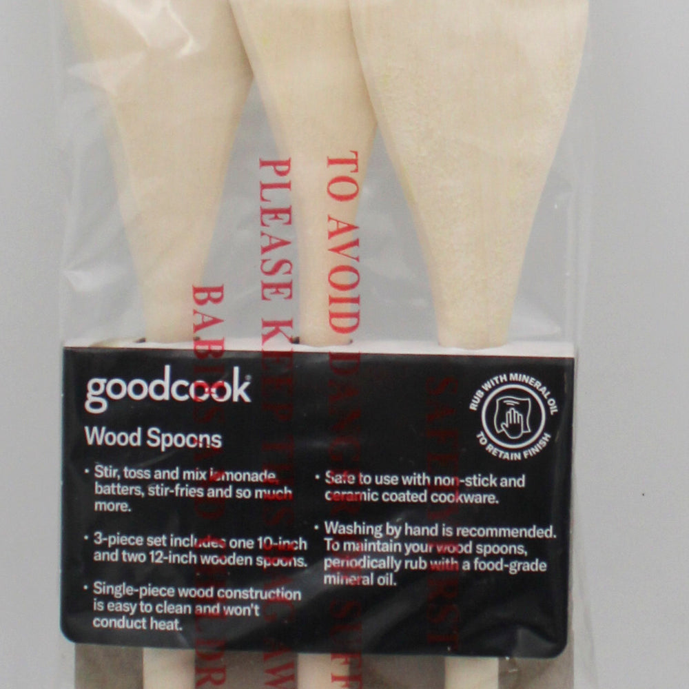 GOOD COOK 3CT WOODEN SPOON