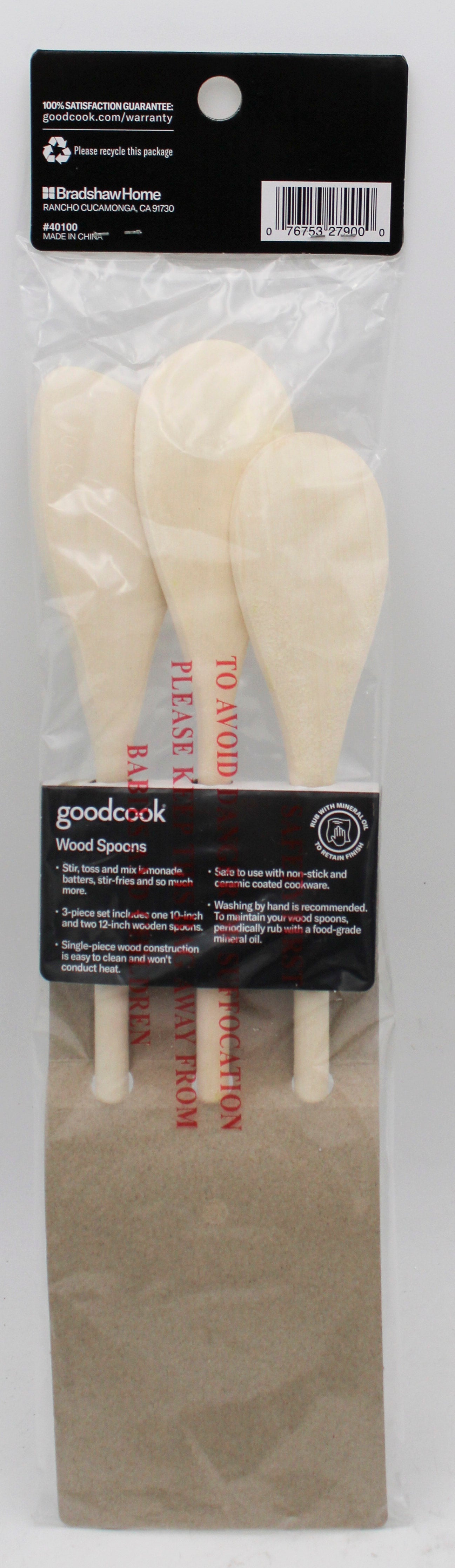 GOOD COOK 3CT WOODEN SPOON
