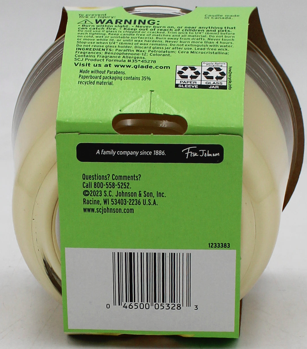 GLADE 3-WICK CANDLE RADIANT BLOOM 6.8oz US