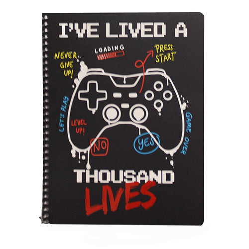 TOP FLIGHT 1 SUBJECT SPIRAL NOTEBOOK WIDE RULE 70SHEETS-GAMER
