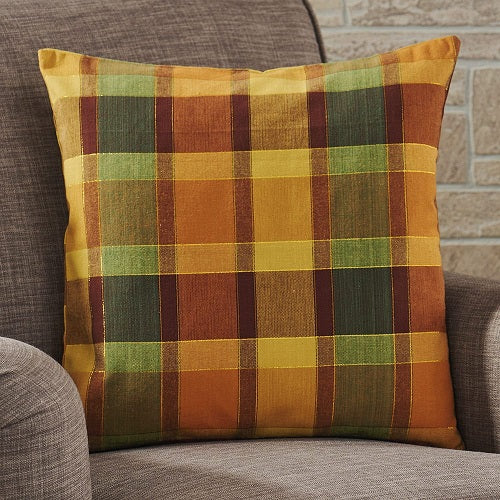 SPICE PLAID 18" PILLOW COVER