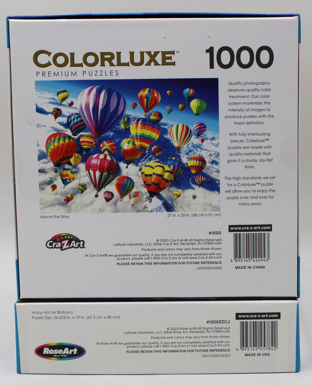 CRA-Z-ART COLORLUXE 1000pc PUZZLE - ASSORTED
