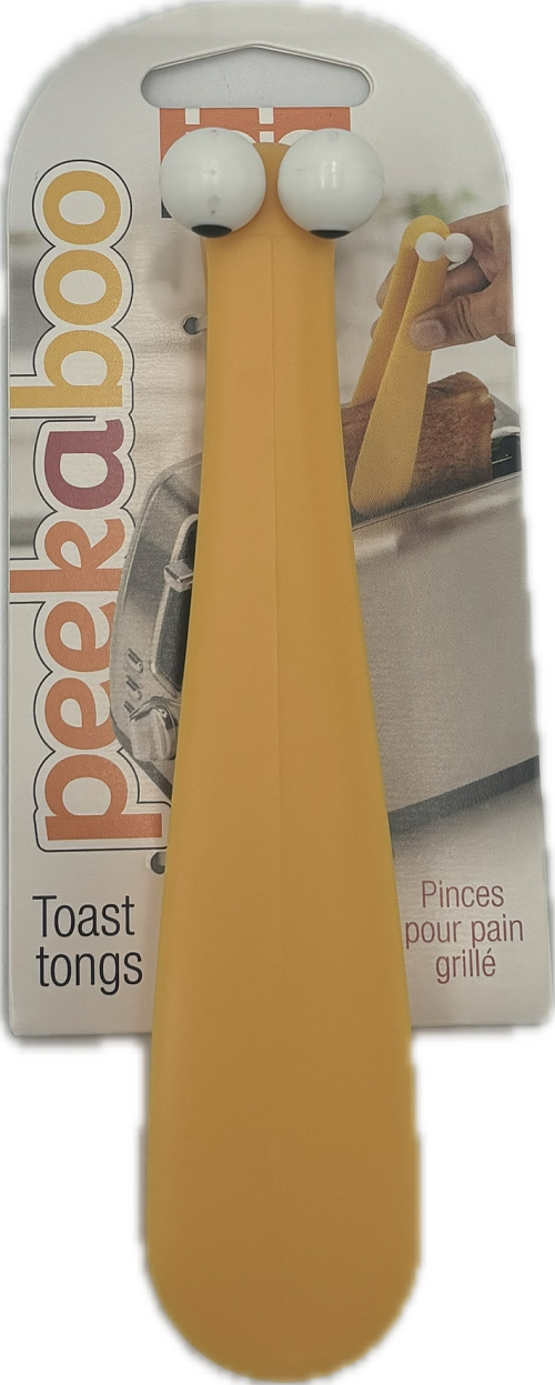 JOIE PEEKABOO TOAST TONGS YELLOW  NI