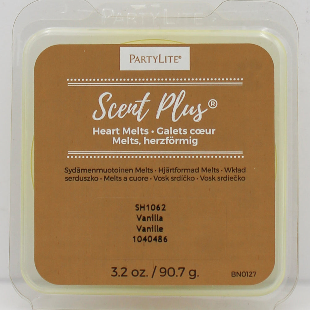 PARTYLITE VANILLA SCENT PLUS HEART MELTS 3.2oz