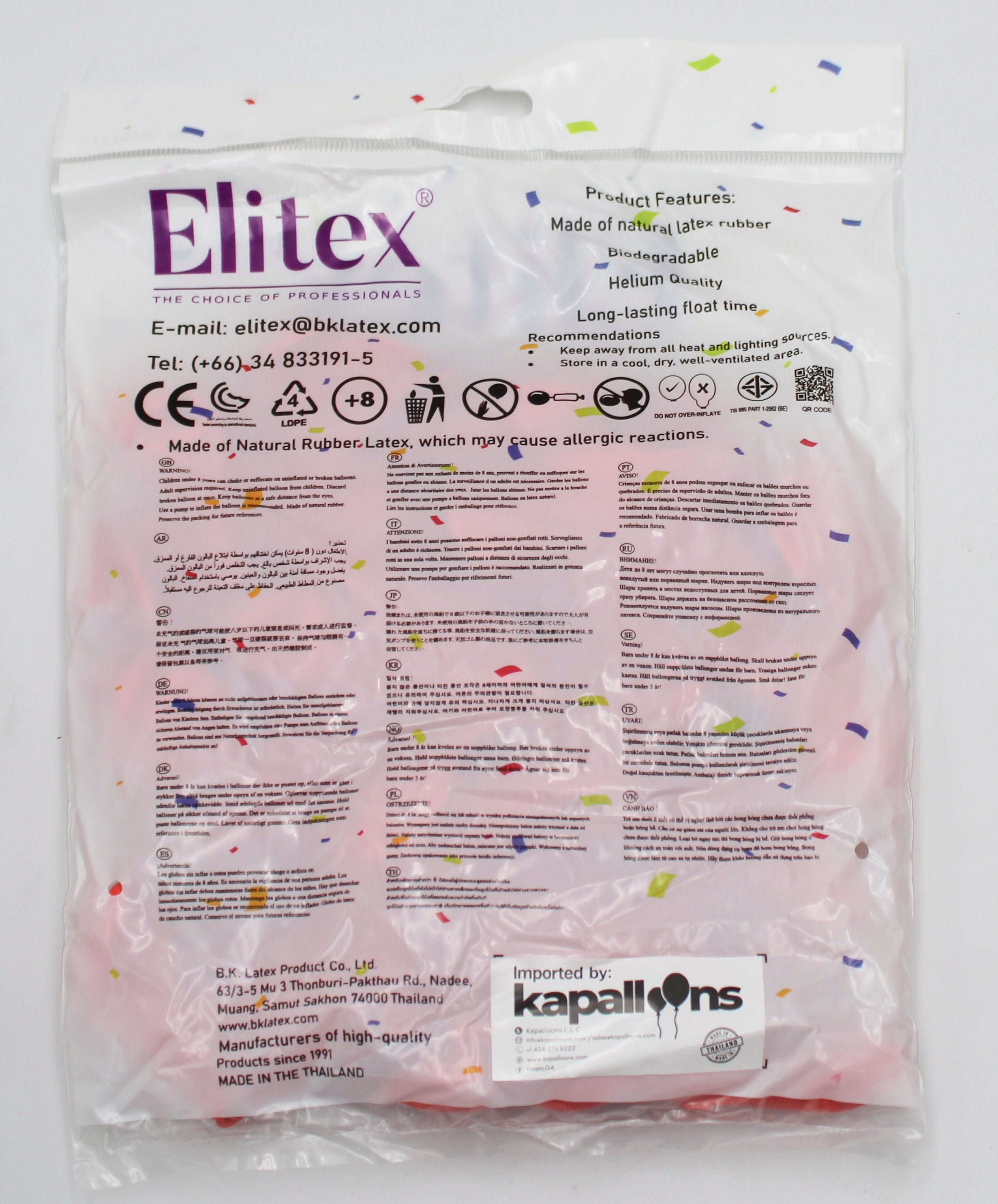 ELITEX 6" PASTEL CORAL ROUND BALLOON, 50 PACK