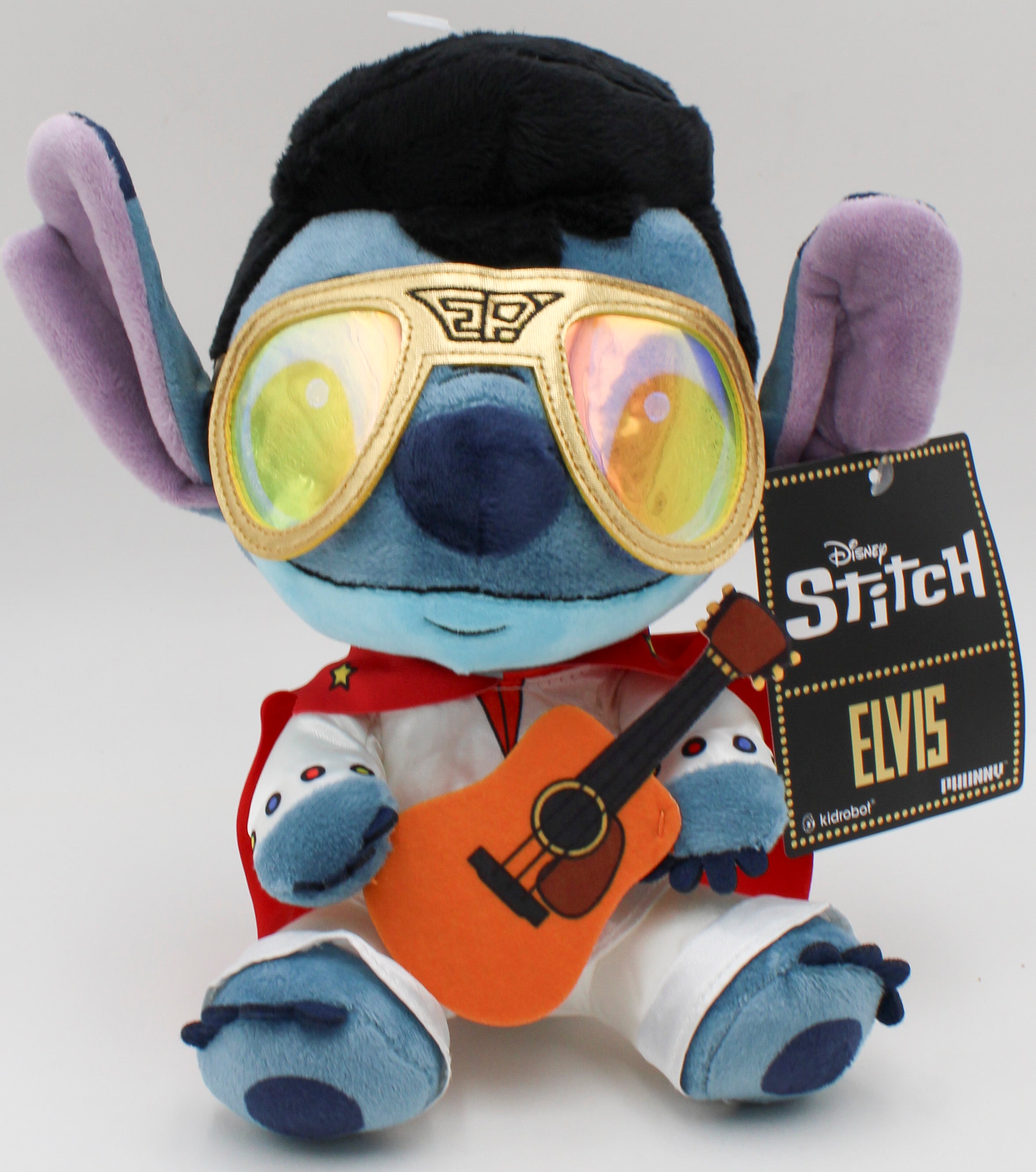 DISNEY LILO & STITCH 8" PLUSH ELVIS STITCH WHITE JUMPSUIT