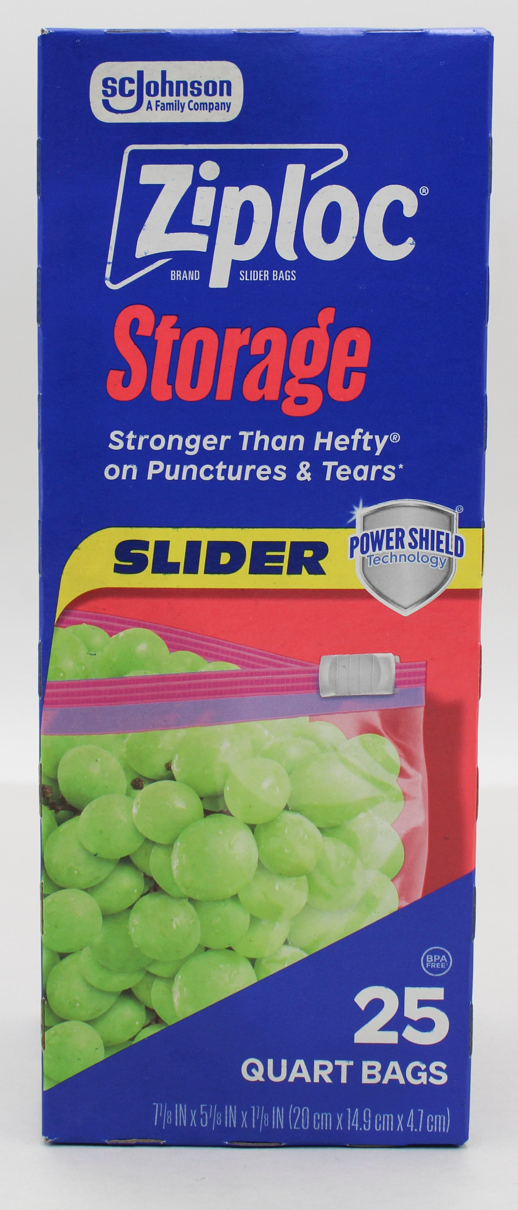 SP Ziploc Storage Slider Bags Quart 25ct Wholesale