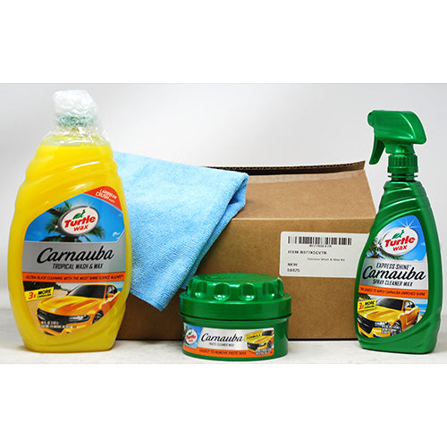 CARNAUBA WASH/WAX KIT 4PC(BRWN BOX)