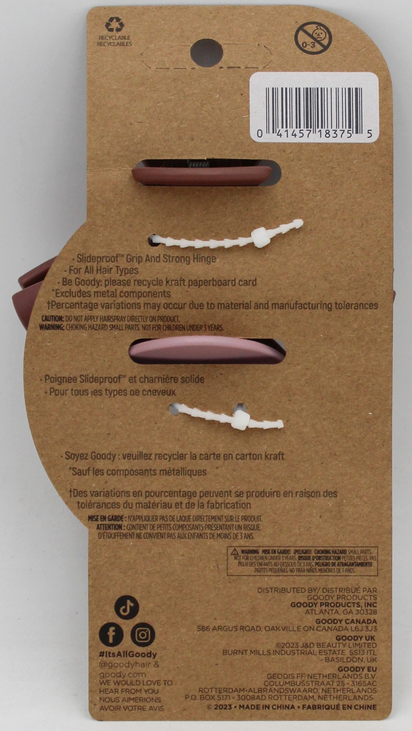 PLANET GOODY CLAW CLIPS RUST BROWN-2 CT NI