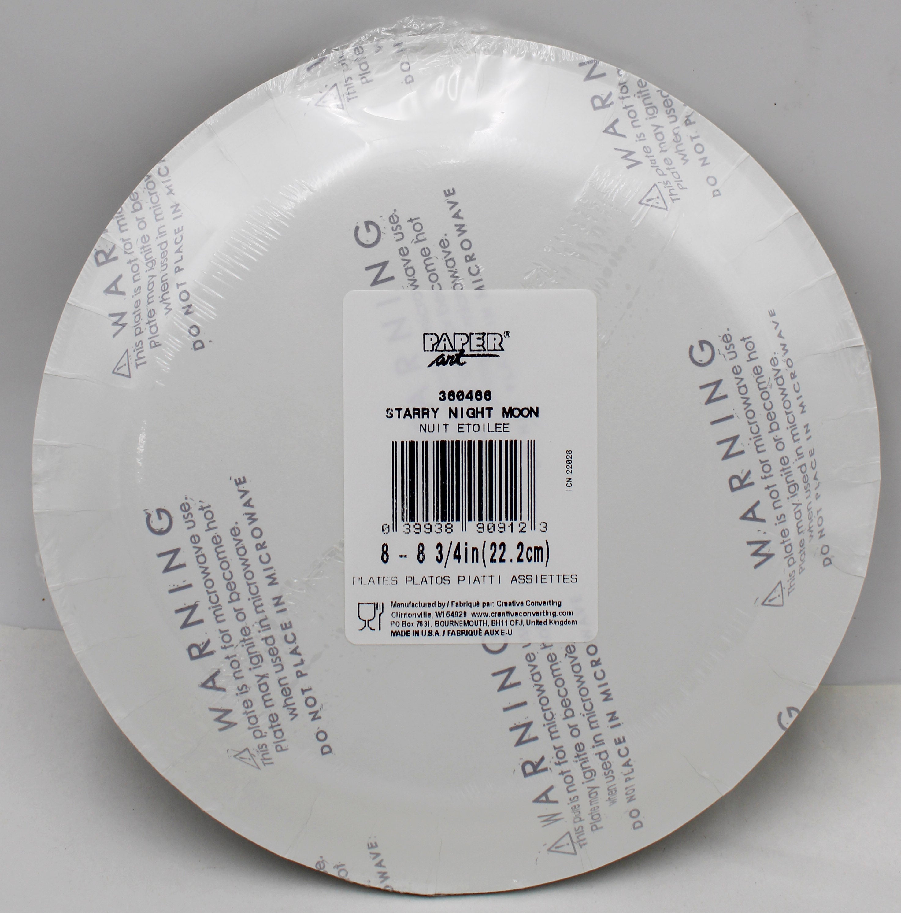 9" FOIL DINNER PLATE 8CT STARRY NIGHT MOON