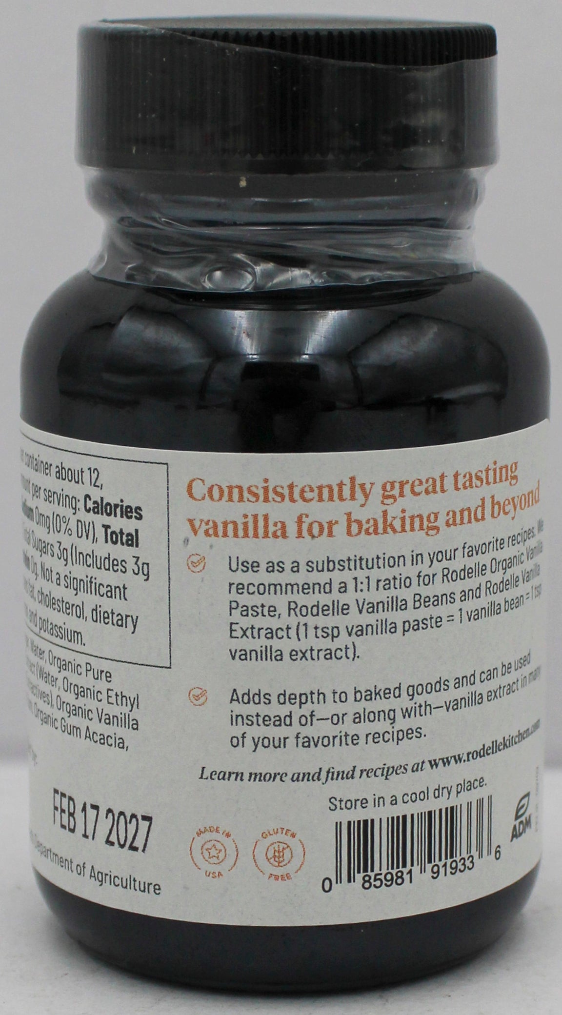 MADAGASCAR BEAN ORGANIC VANILLA PASTE 2 Oz BB 2/17/27