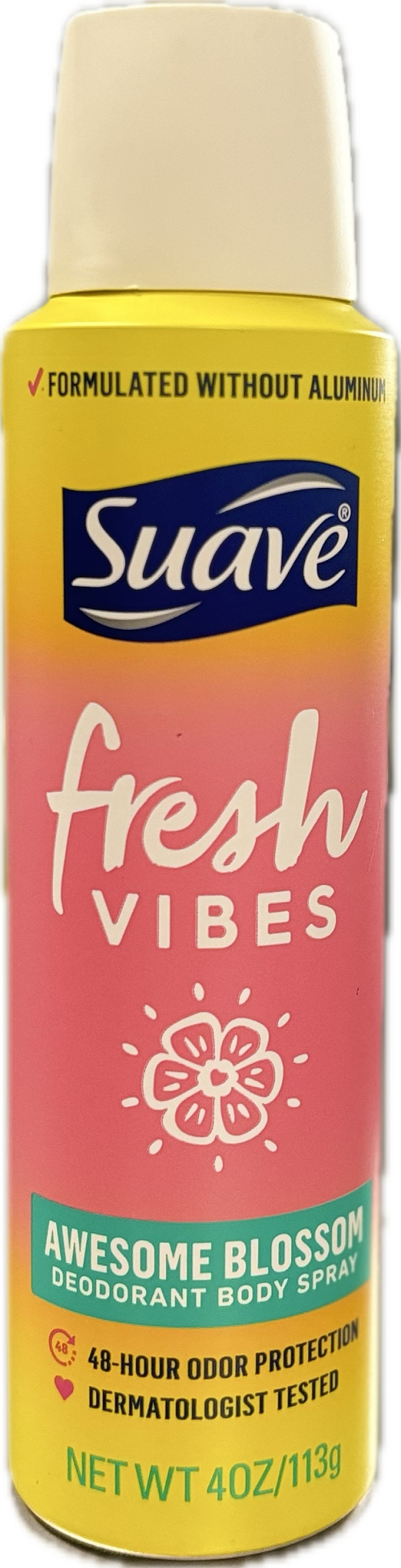 SUAVE FRESH VIBES DEODORANT BODY SPRAY 4oz AWESOME BLOSSOM