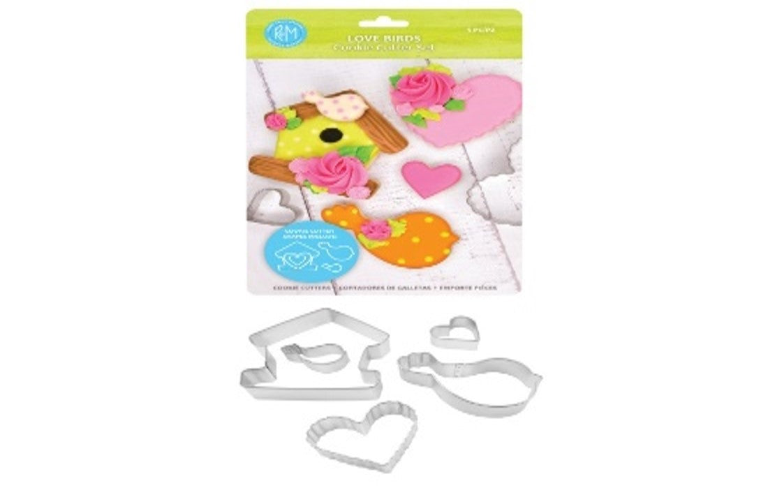 LOVE BIRDS 5PC COOKIE CUTTER SET