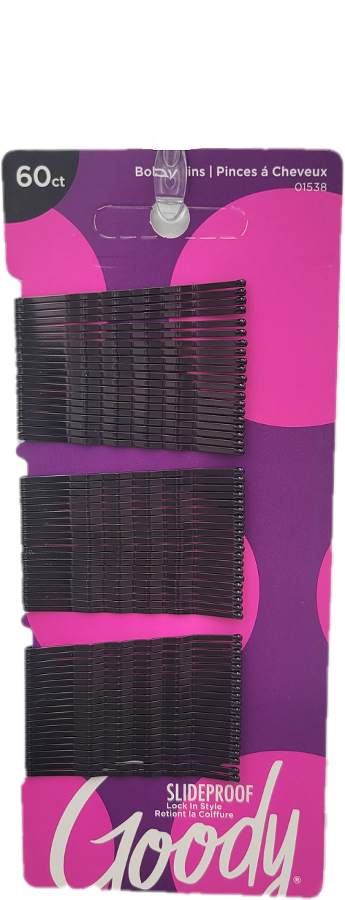 GOODY BOBBY PINS 60CT BLACK NI