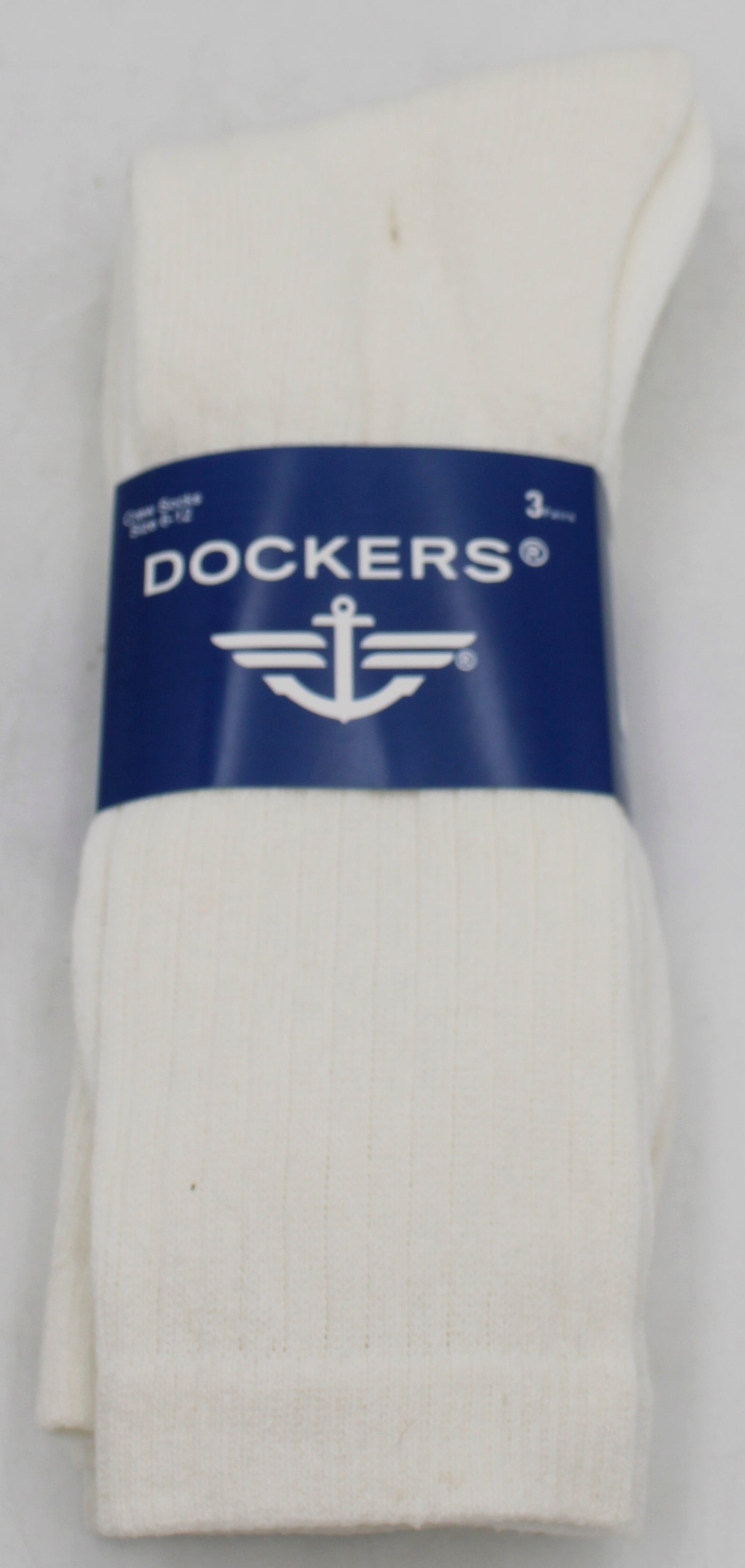 DOCKERS 3PK CREW SOCK -WHITE NI