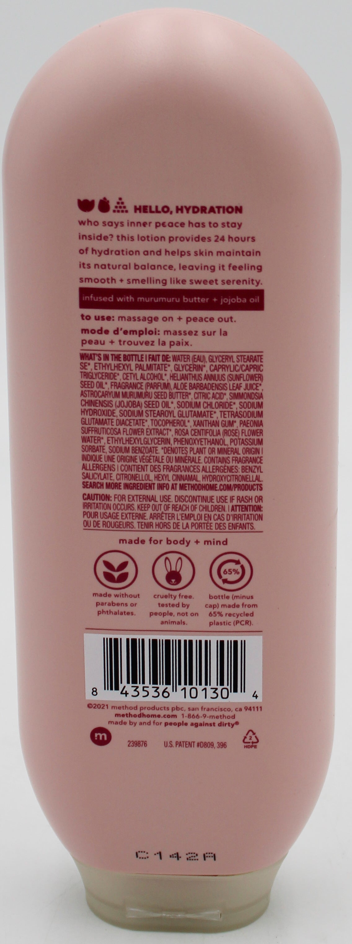 METHOD DAILY LOTION PURE PEACE 13.5floz US