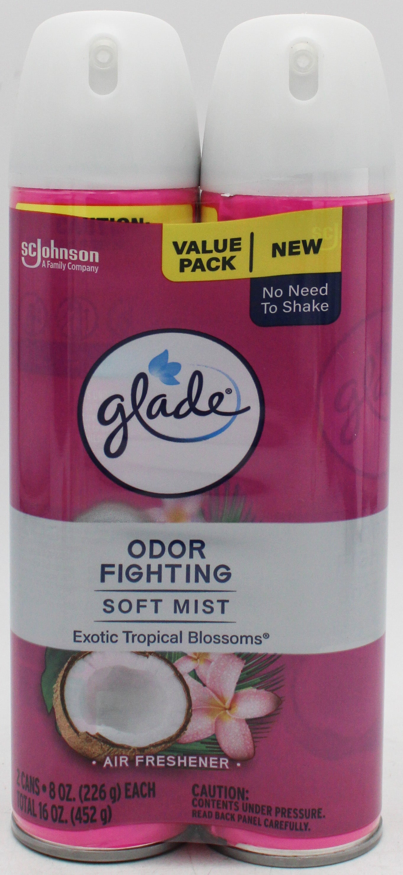 SP GLADE AERSOL SPRAY EXOTIC TROPICAL BLOSSOMS 2ct 8oz