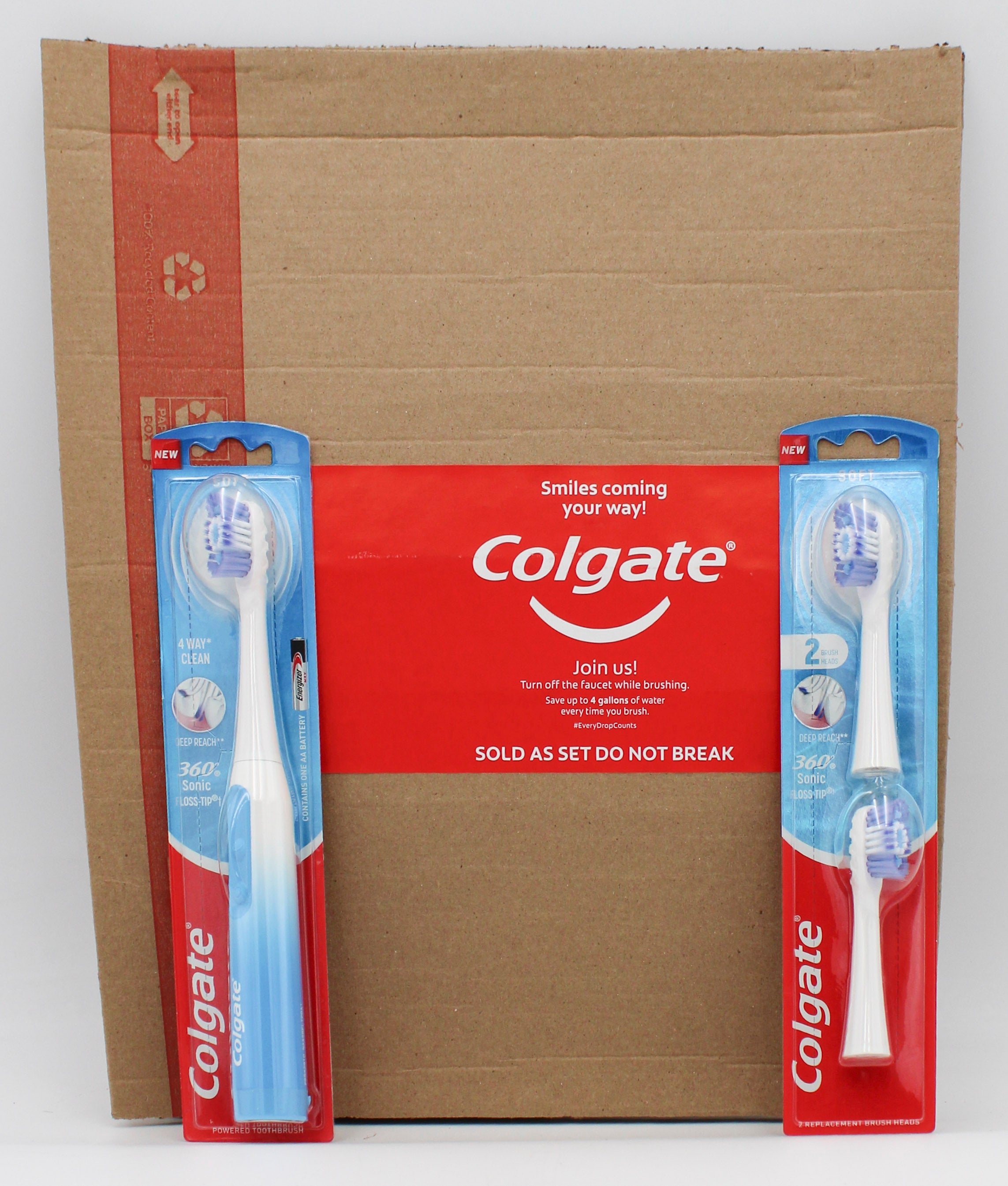 COLGATE FLOSS TIP POWERED TOOTHBRUSH + 2 REFILLS NI