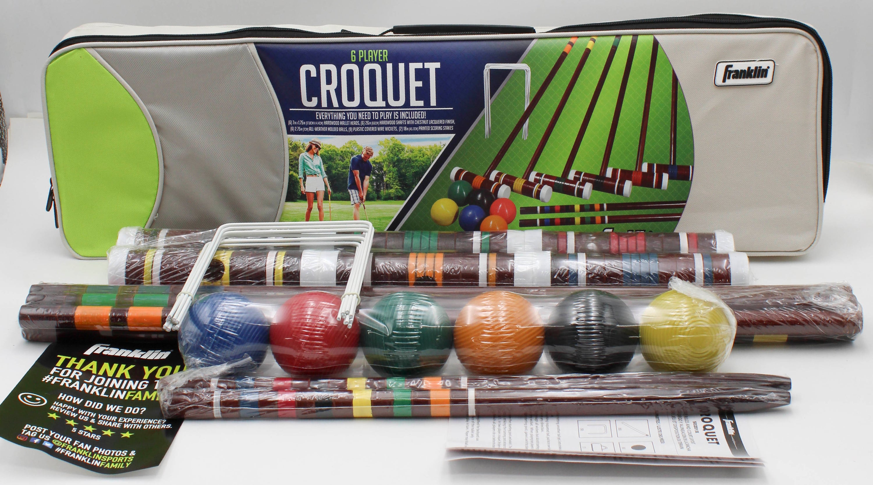 Franklin Intermediate Croquet Set – 6 Player, Complete Kit