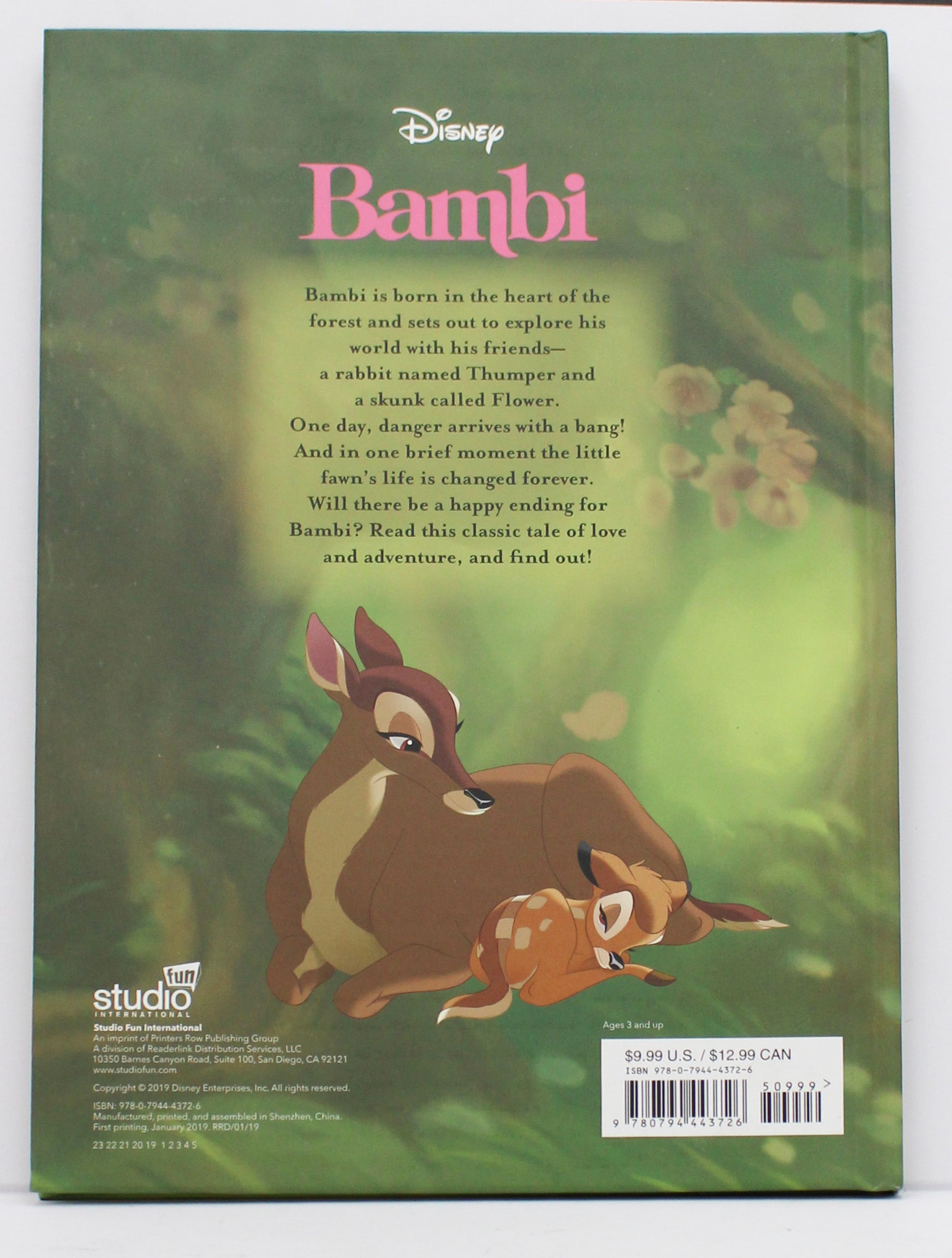 DISNEY BAMBI (DIE CUT CLASSIC) HARDCOVER BOOK 72 pg