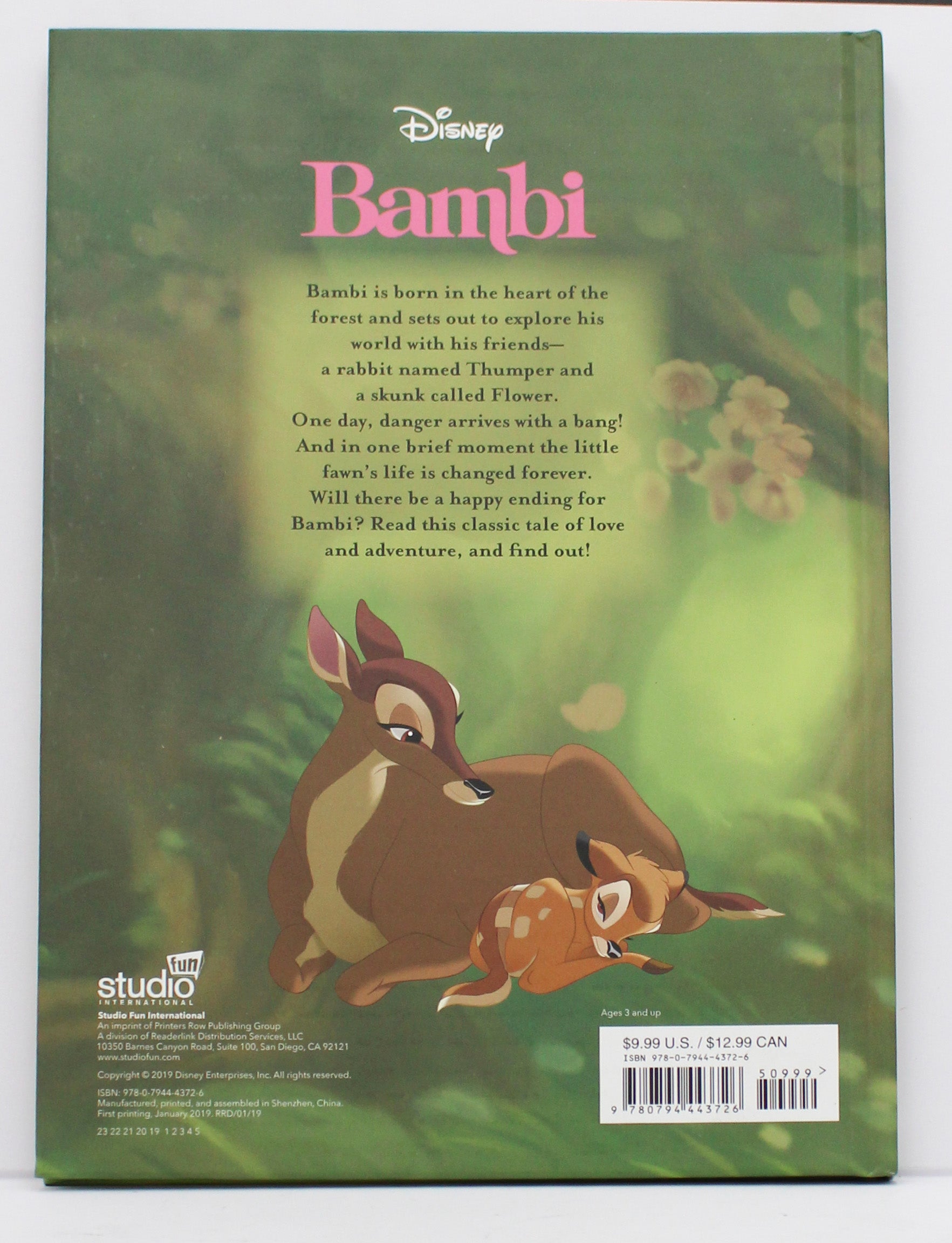 DISNEY BAMBI (DIE CUT CLASSIC) HARDCOVER BOOK 72 pg