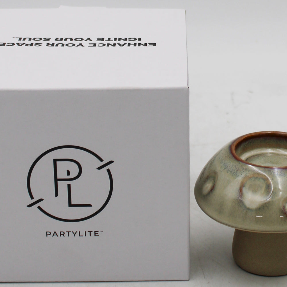 PARTYLITE MUNCHKIN MUSHROOM TEALIGHT HOLDER 3 1/2"D x 3"H
