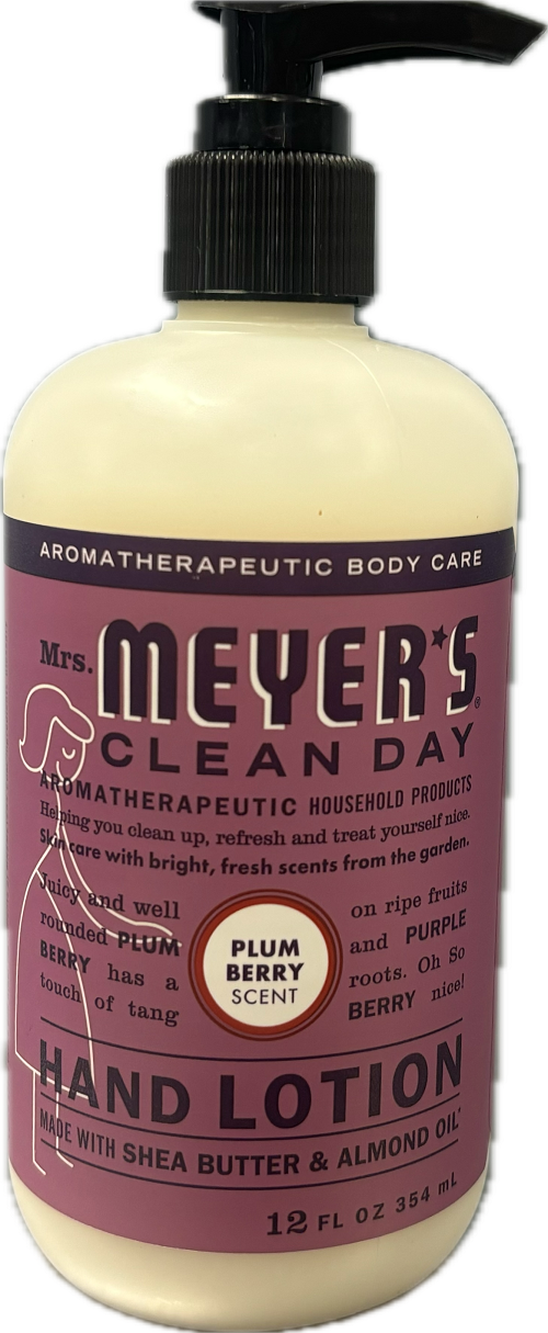 MRS MEYERS HAND LOTION 12oz PUMP PLUM BERRY  US