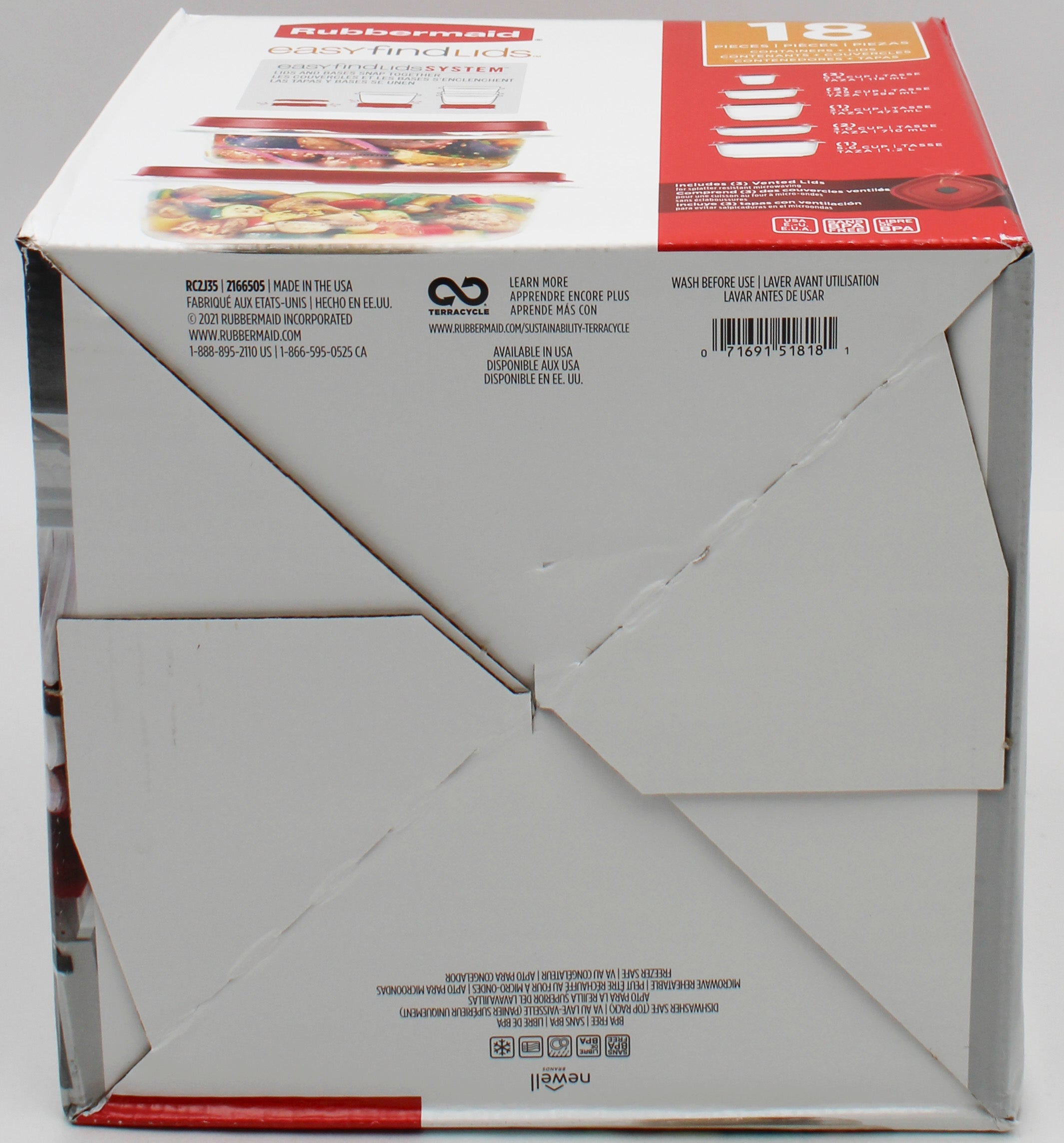 RUBBERMAID 18PC EASY FIND LIDS CONTAINER SET NI