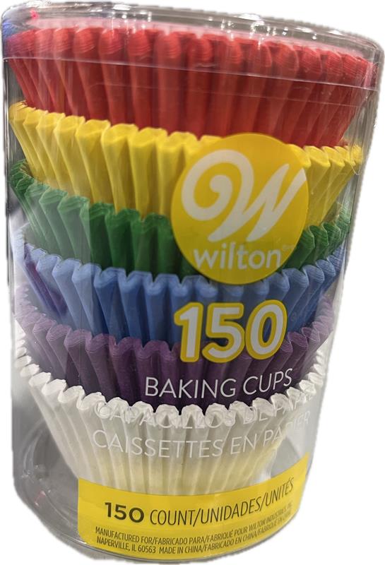 SP WILT BAKING CUPS RAINBOW 150 STANDARD