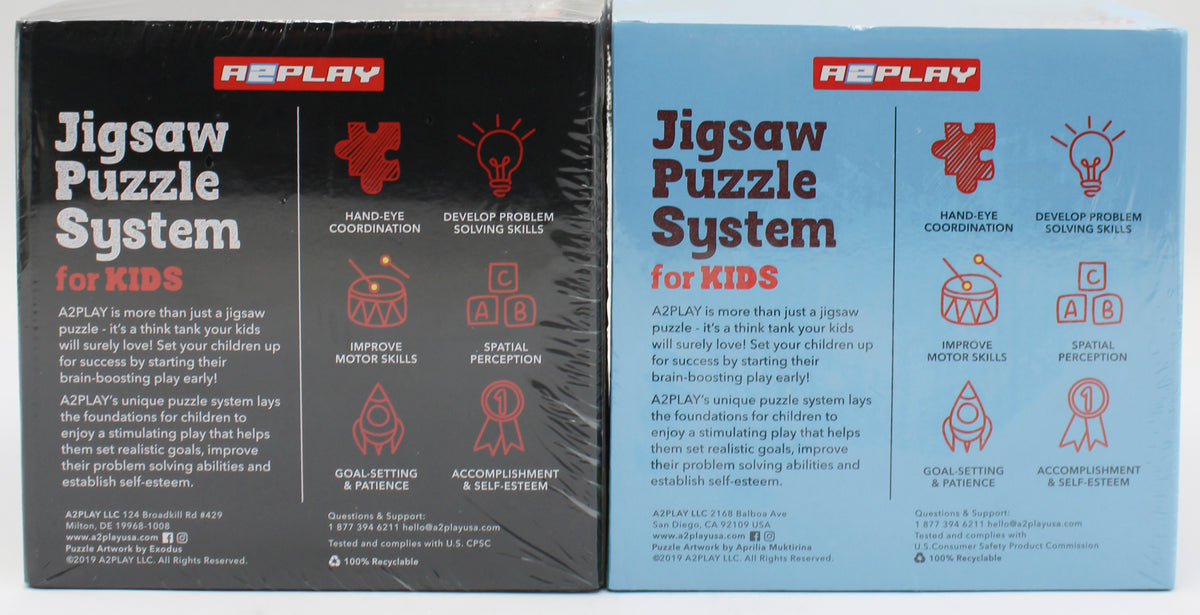 REPLAY 48pc JIGSAW PUZZLE SYSTEM 3' x 2' ASSORTED ANIMALS / SOLAR