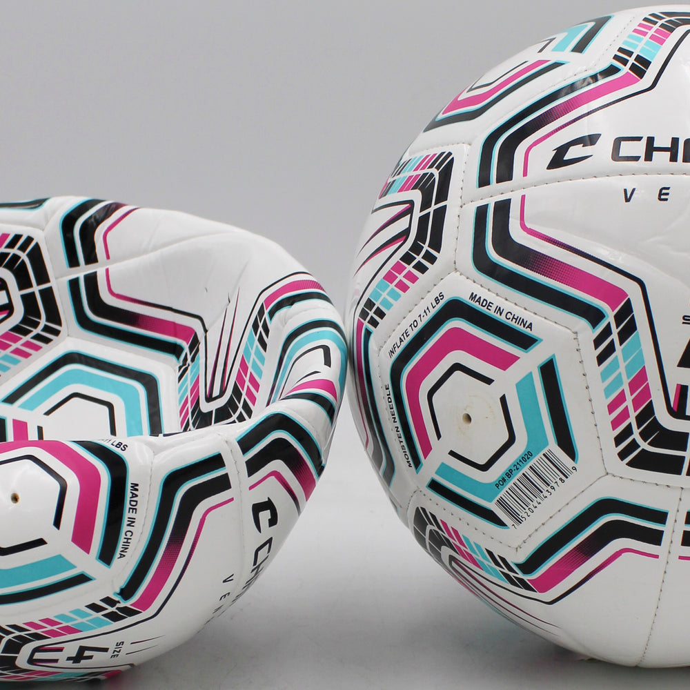 VENARI 20 Panel Soccer Ball #4 BLACK TEAL PINK